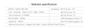 Радиатор Barrow 360MM Dabel-a series copper Radiator (Thick:40MM)