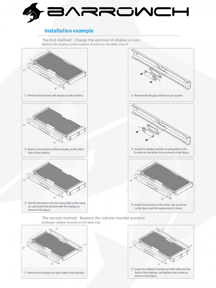 Radmax Removable Radiators Радиатор BARROWCH Chameleon Fish series removable 360 radiator with ...